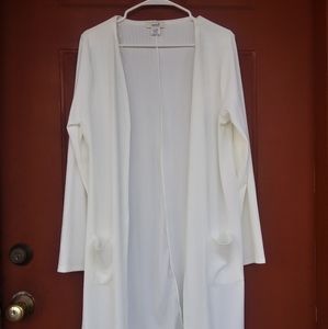 White cardigan